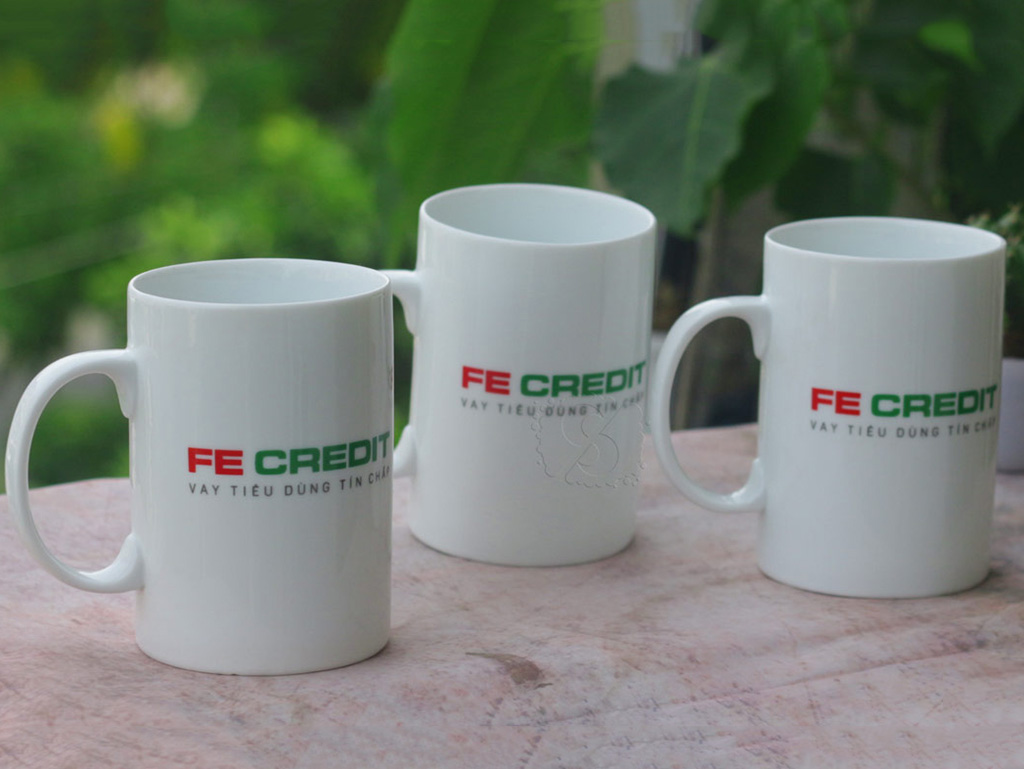 Ly sứ men trắng dáng trụ cao 4